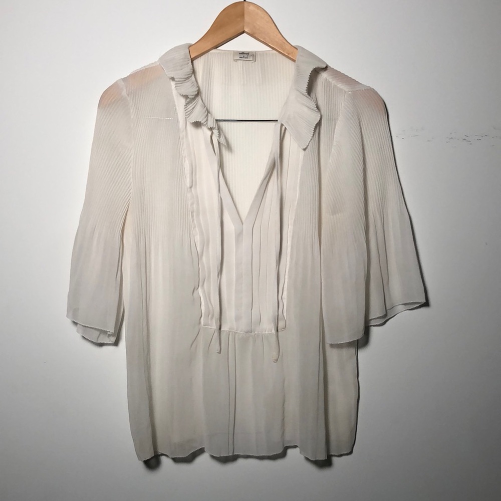 Wilfred Cream Pleated Blouse